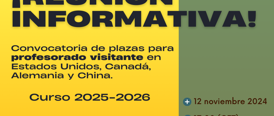 Convocatoria del Programa de Profesorado Visitante 2025-2026 y sesión informativa