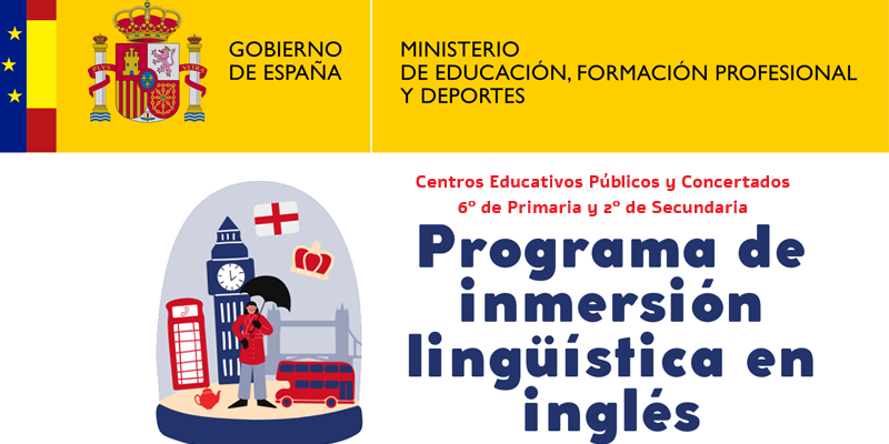 Convocatoria del MEFPD de inmersión lingüística para grupos escolares de 6º de Primaria y 2º de ESO